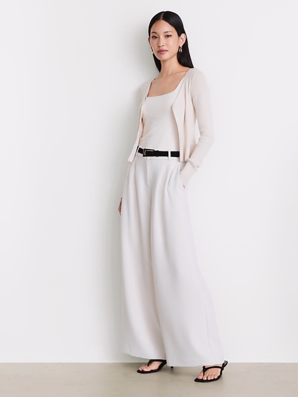LOFT Versa Crepe Drape Palazzo Pant Size 6